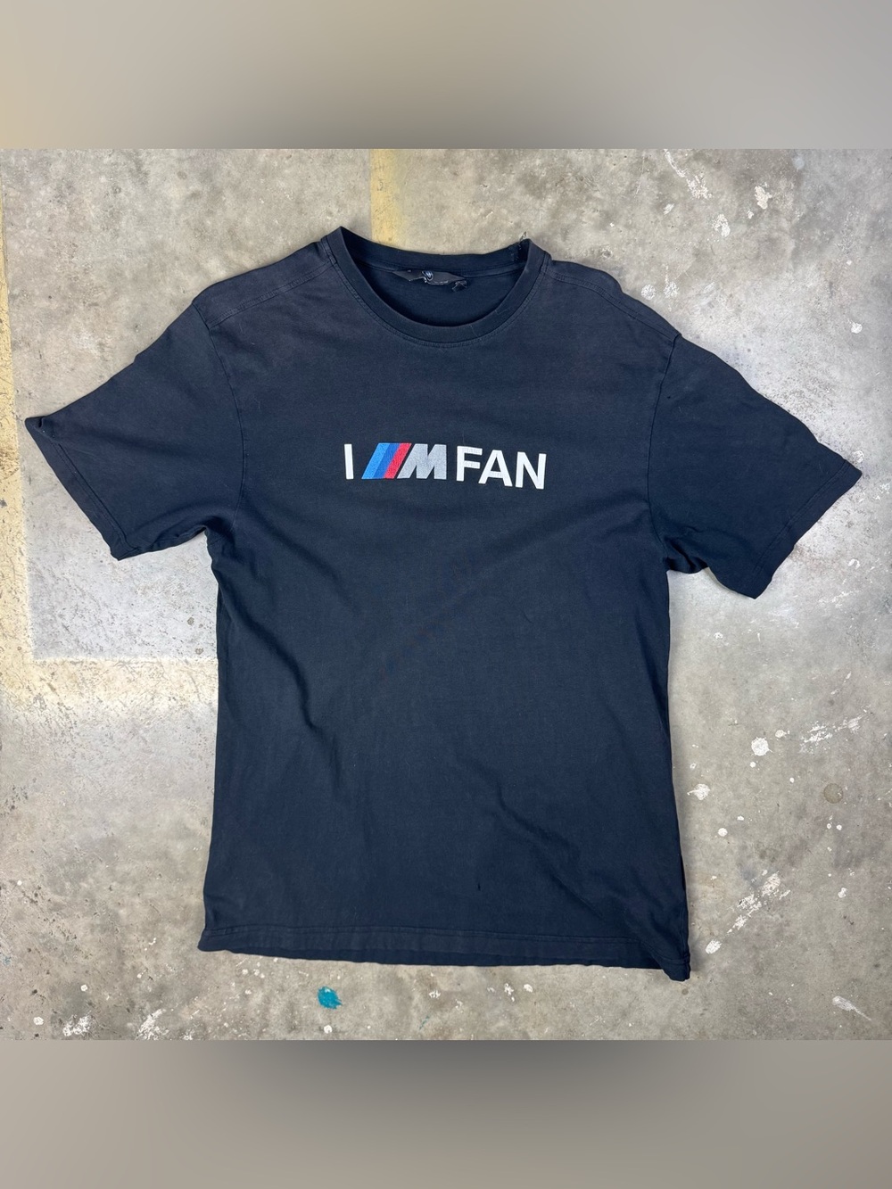 BMW T-Shirt Size Medium M Series Racing Well Worn Faded Made in Portugal Tee